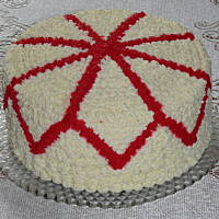 tort tęczowy z lekkim kremem