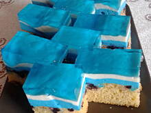 Fot. Delfix, ciasto smerfy na jagodach