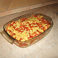 zapiekanka makaronowa z kurczakiem