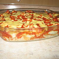 zapiekanka makaronowa z kurczakiem