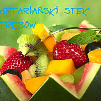 Wegetariański stek z otrębów