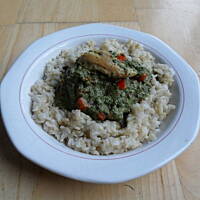 Kurczak zapiekany ze szpinakiem