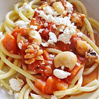 Ośmiorniczki w sosie szafranowym