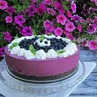 Fioletowe runo - sernik na zimno z jagodami