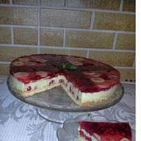 Tarta bananowo-malinowa