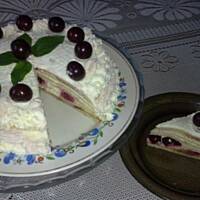 Wiśniowy torcik naleśnikowy