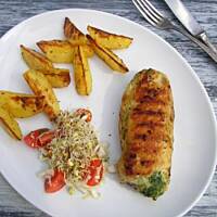 Grillowane roladki drobiowe ze szpinakiem