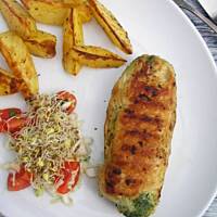 Grillowane roladki drobiowe ze szpinakiem