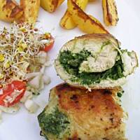 Grillowane roladki drobiowe ze szpinakiem