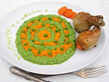 Fot. olusia23, Maczugi drobiowe z pure z marchwi i groszku