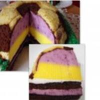 Jagodowo - cytrynowy sernik na zimno ~ Piłka!!