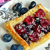 Ciastka francuskie owocowo - kokosowe