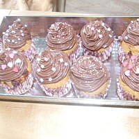 Babeczki z kremem śmietankowo - czekoladowym