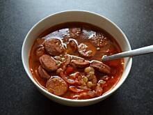 Fot. MoniaKociara, Zupa z zieloną soczewicą i chorizo