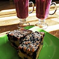 Ciasto ucierane z jagodami