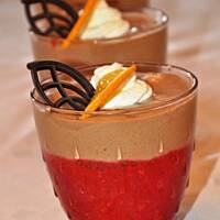 Pianka malinowa z musem czekoladowym