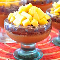 Pianka malinowa z musem czekoladowym