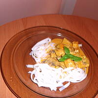 kurczak curry z pieczarkami w mleczku kokosowym