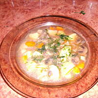 Zupa kapusciana z pieczarkami