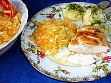 Fot. Mama - Różyczki, Bardzo soczysta pierś z patelni na  obiad