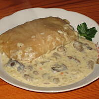 Gołąbki z kaszą jęczmienną i grzybami