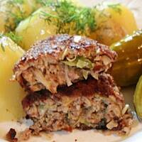 Kotleciki mielone z kapustą i pieczarkami