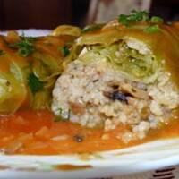 Gołąbki z ryżem i pieczarkami