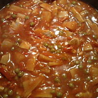 Kurczak z bambusem na dwa sposoby.