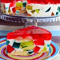 Sernik na zimno z galaretkami