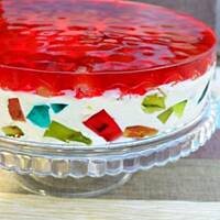 Sernik na zimno z galaretkami