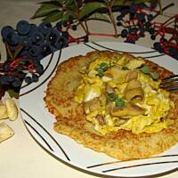 Placuszki gajowego z jajecznicą