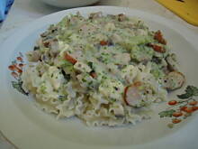 Fot. Heroinka, Makaron z brokułami i kiełbaską