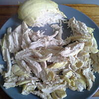 pierś z marchewką i groszkiem