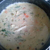 pierś z marchewką i groszkiem