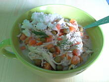 Fot. jarewski, pierś z marchewką i groszkiem