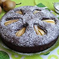 Kakaowe ciasto z gruszkami