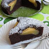 Kakaowe ciasto z gruszkami