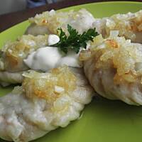 Pierogi z gryczaną i grzybami.