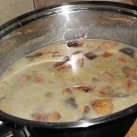 Zupa ze świeżych grzybów.