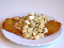 Fot. Barb82, Placki ziemniaczane z gulaszem z kalarepki