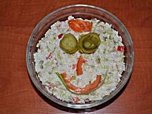 Fot. Duusiak, Sałatka z ryżem i wędzonym kurczakiem