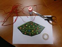 Fot. Wróbelek, choinka z papieru - szablon