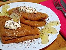 Fot. makusia, Czekoladowe naleśniki z serem i gruszkami