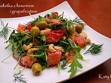 Fot. katy12, Sałatka z łososiem wędzonym i grapefruitem