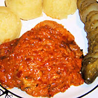 Schab zapieczony z ajwarem wg M&Ł