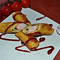 Parówkowe krokiety z pieczarkami i serem