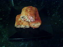 Fot. myszamycha, krokiety pieczarki,parówki,ser