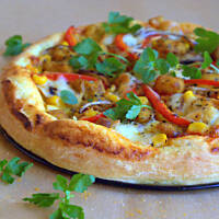 Pizza curry z kurczakiem