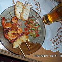 szaszłyki z krewetkami