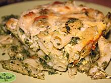 Fot. Monica W&O, Zapiekanka makaronowa ze szpinakiem i serem pleśniowym